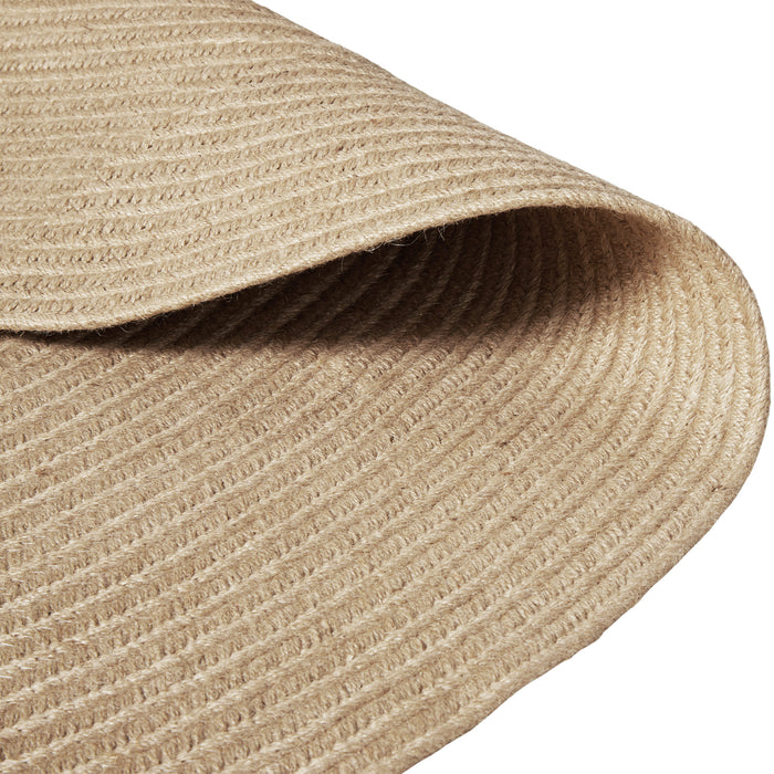 tectake® Geweven vloerkleed Vibe van jute- en kunststofvezels - Bruin