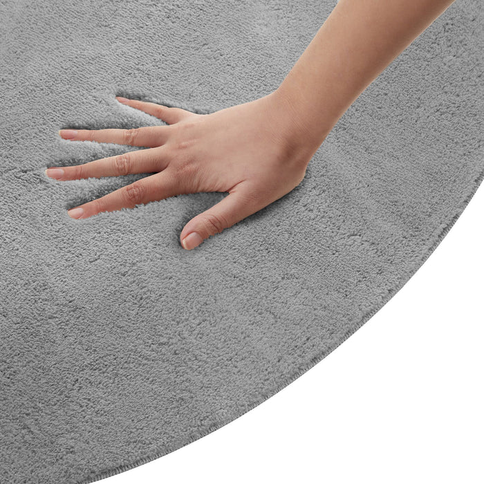 tectake® Kortpolig vloerkleed Soft Zone - Grijs