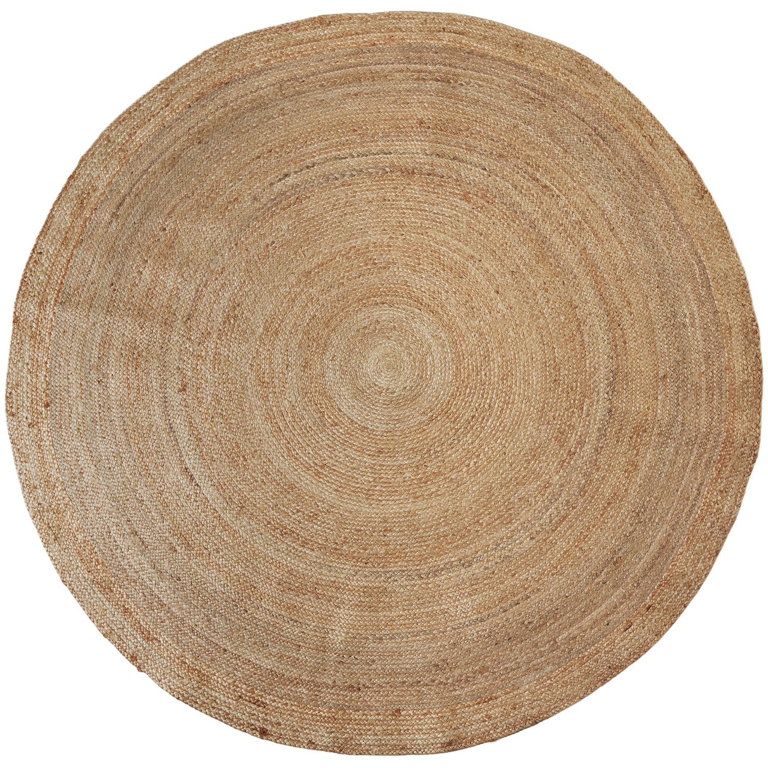 tectake® Handgeweven tapijt Glim van jute, boho-stijl, rond