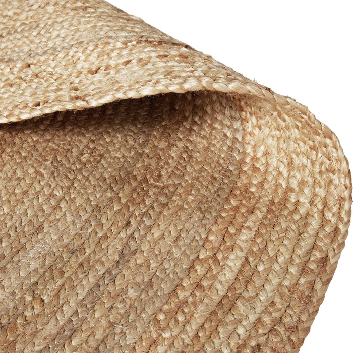 tectake® Handgeweven tapijt Glim van jute, boho-stijl, rond