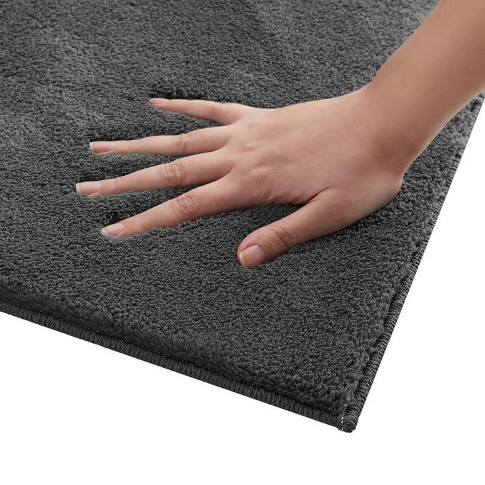 tectake® Kortpolig vloerkleed Soft Zone 120 x 170 cm - Antraciet