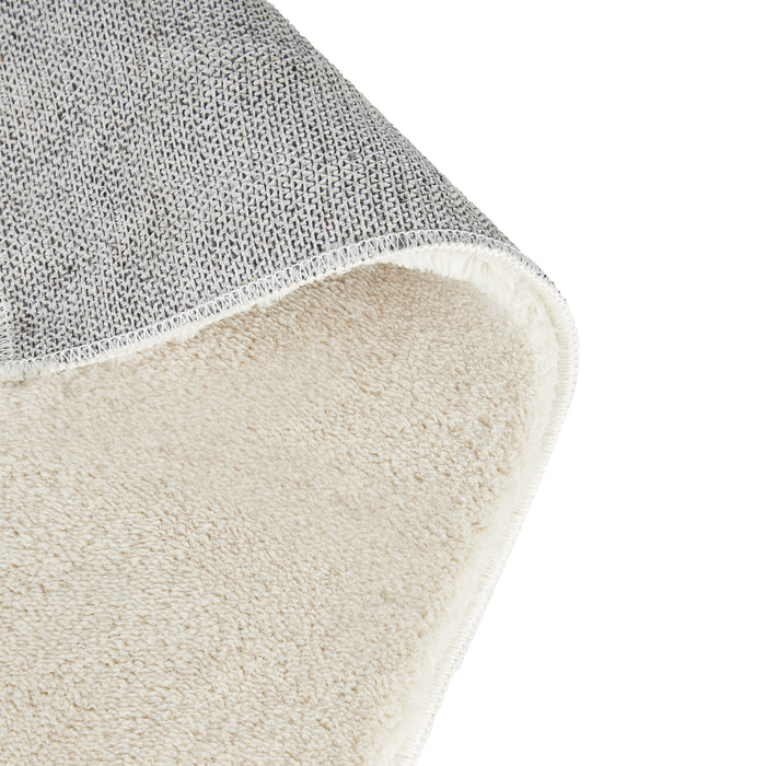 tectake® Kortpolig vloerkleed Soft Zone 80 x 150 cm - Crème