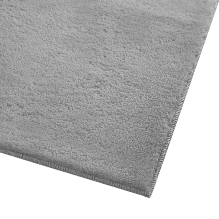 tectake® Kortpolig vloerkleed Soft Zone 60 x 110 cm - Grijs