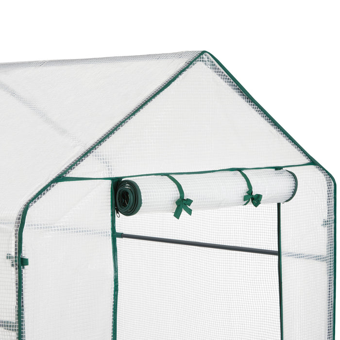 tectake® Broeikas met folie - Wit