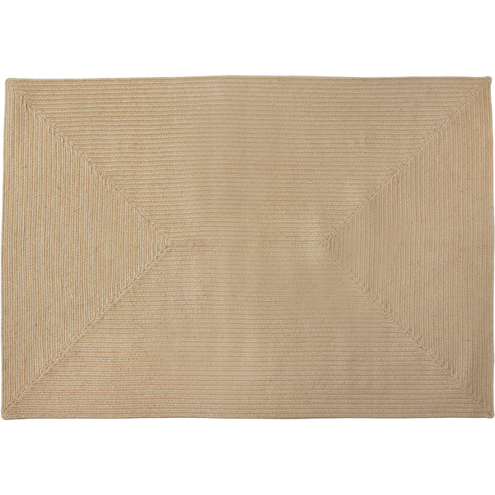 tectake® Gevlochten vloerkleed Vibe van jute, boho-stijl 120 x 170 cm