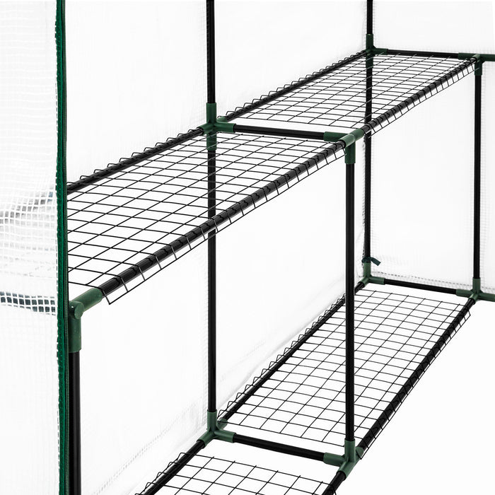 tectake® Broeikas met folie - Wit