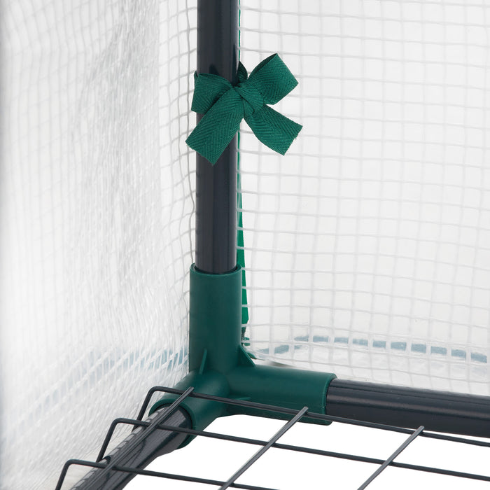 tectake® Broeikas met folie - Wit