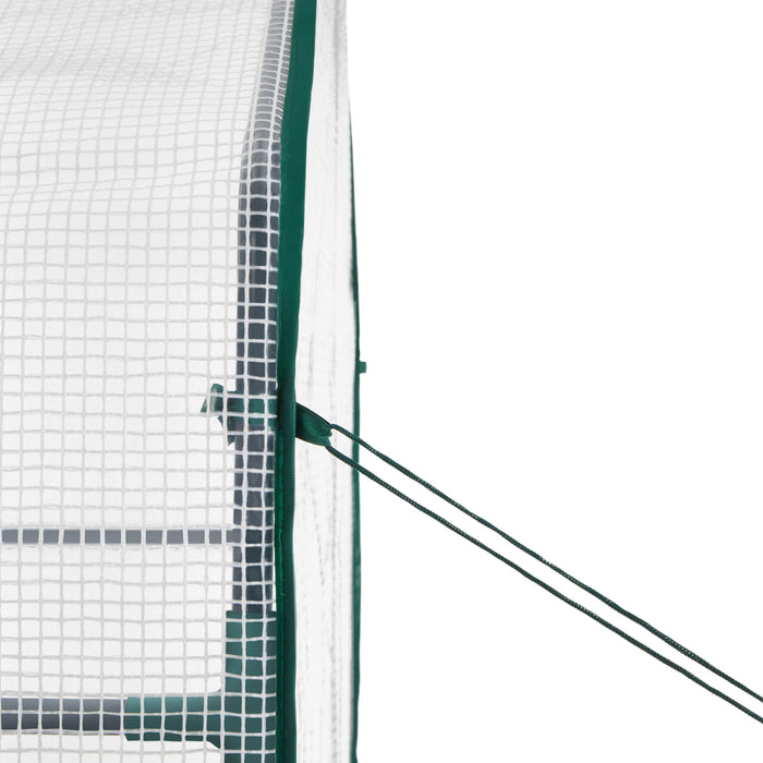 tectake® Broeikas met folie - Wit