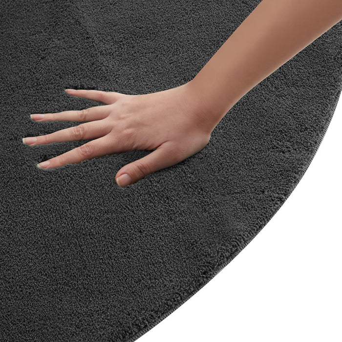 tectake® Kortpolig vloerkleed Soft Zone - Antraciet