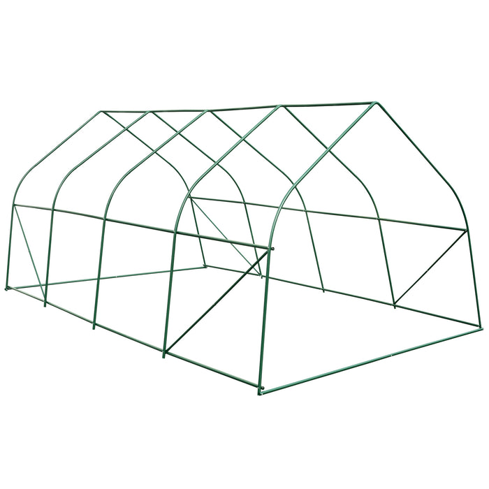 tectake® Foliekas in tentvorm met 8 ramen 600x300x205 - Groen