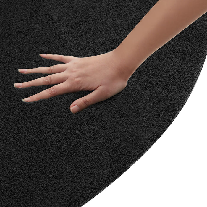 tectake® Kortpolig vloerkleed Soft Zone - Zwart