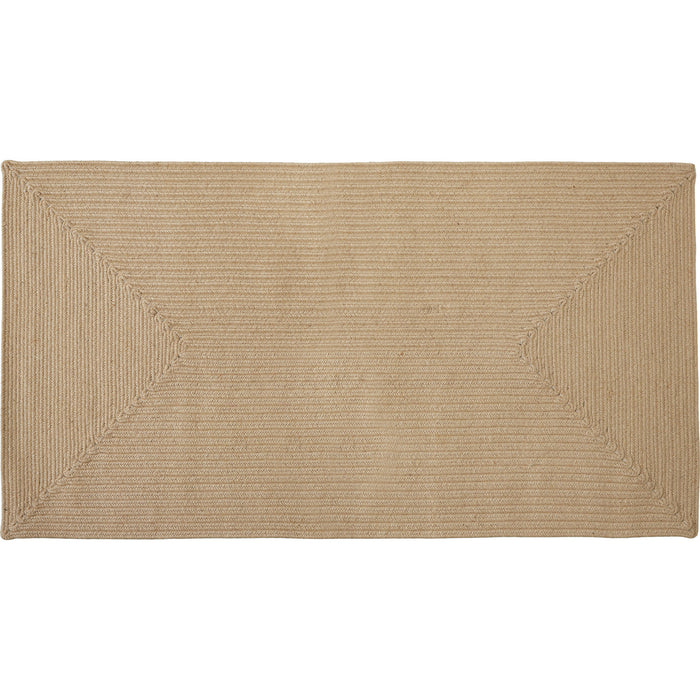 tectake® Gevlochten vloerkleed Vibe van jute, boho-stijl 80 x 150 cm