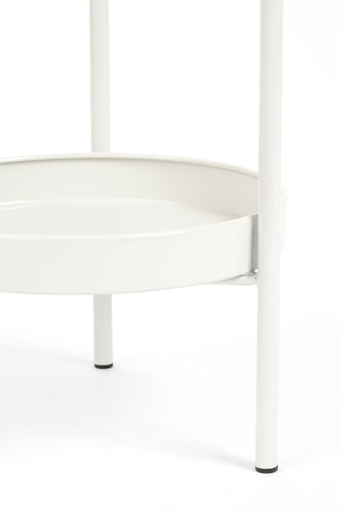 Mica Decorations Colyn Bloempot - H60 x Ø19 cm - IJzer - Wit