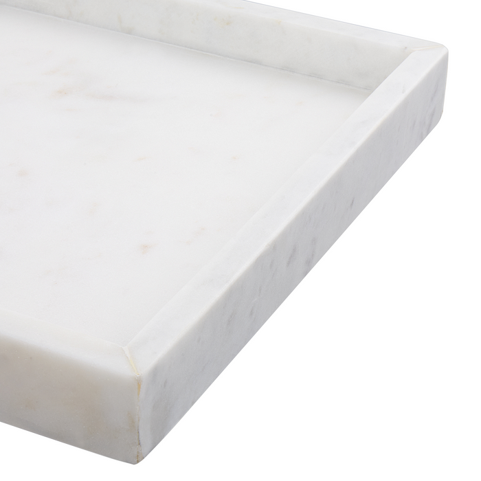 Beliani - KATERINI - Decoratief dienblad - Wit - Marmer