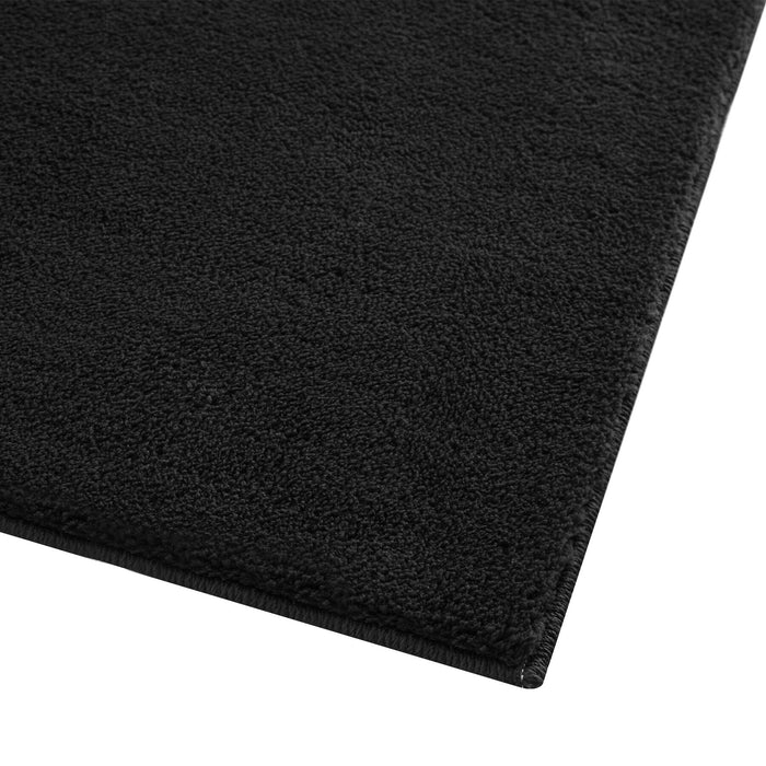 tectake® Kortpolig vloerkleed Soft Zone 60 x 110 cm - Zwart