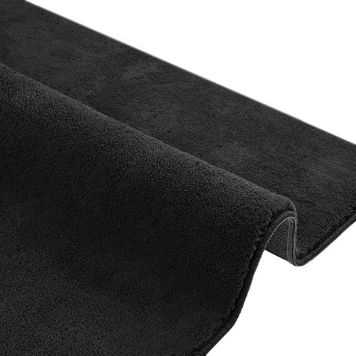 tectake® Kortpolig vloerkleed Soft Zone 60 x 110 cm - Zwart