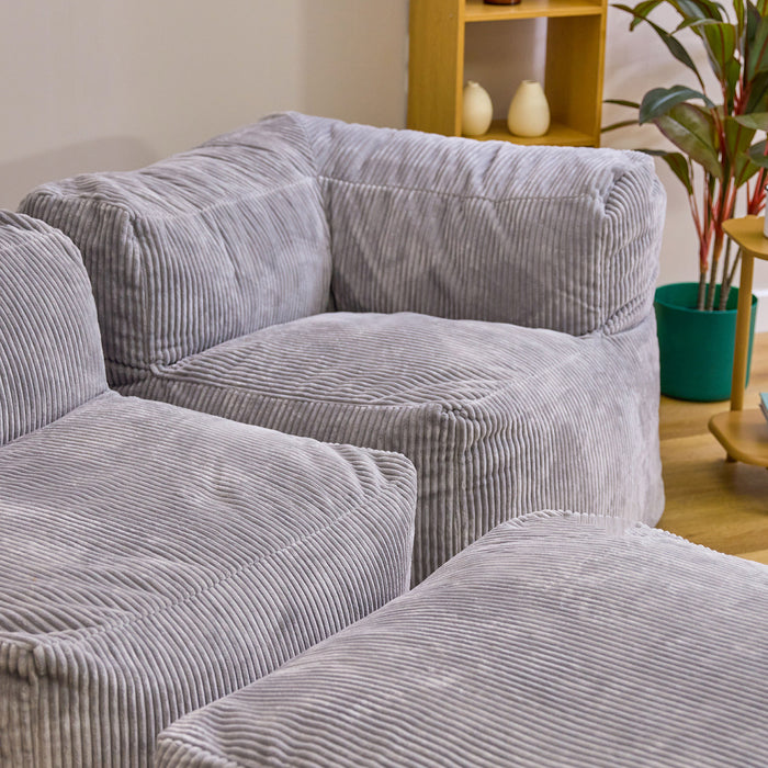 icon Zen Modulaire Hoekbank - Ribfluweel - Grijs