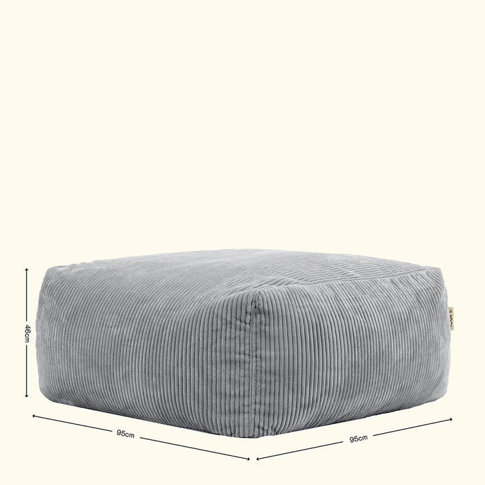 icon Zen Modulaire Bank Element - Hocker - Ribfluweel - Grijs