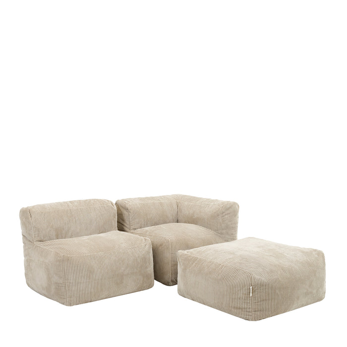 icon Zen Modulaire Hoekbank - Ribfluweel - Beige