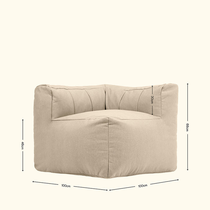 icon Zen Modulaire Bank Element - Hoekstuk - Olefin - Beige