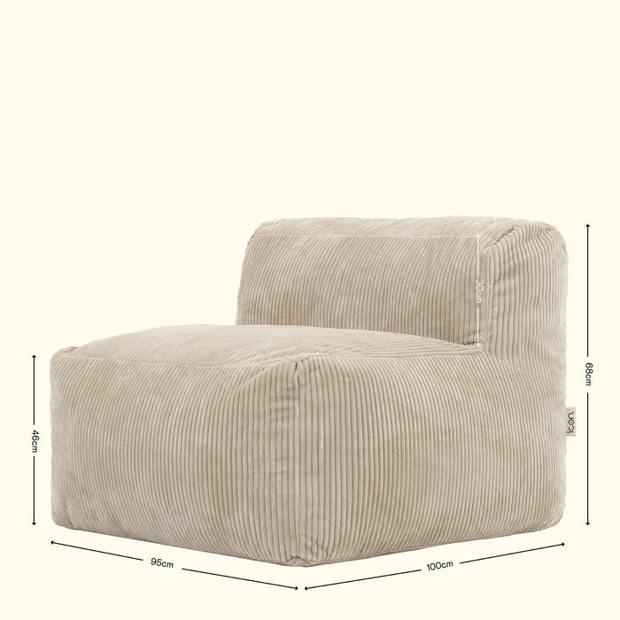 icon Zen Modulaire Bank Element - Stoel - Ribfluweel - Beige