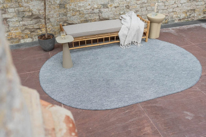 Eva Interior Buitenkleed Dahl Ovaal - Grijs - Dubbelzijdig