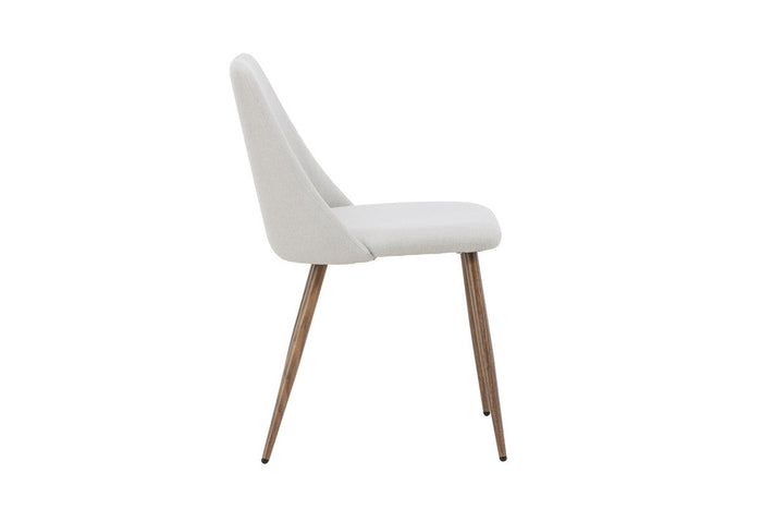 Rebellenclub Kangasala Eetkamerstoel - Set van 2 - Beige Linnen