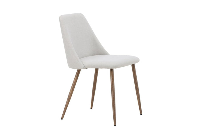 Rebellenclub Kangasala Eetkamerstoel - Set van 2 - Beige Linnen