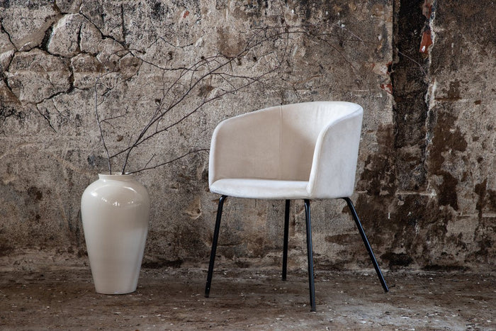 Rebellenclub Cerreto Eetkamerstoel - Beige Velours