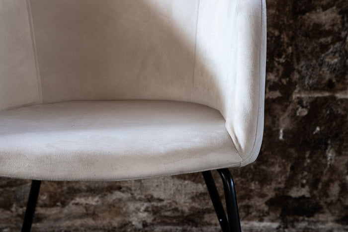 Rebellenclub Cerreto Eetkamerstoel - Beige Velours
