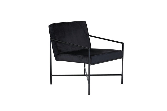 Rebellenclub Estiva Fauteuil - Zwart Fluweel