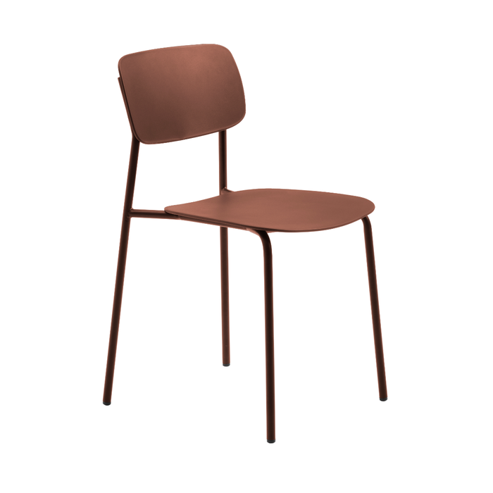 Rebellenclub Strom Eetkamerstoel - Set van 4 - Terracotta