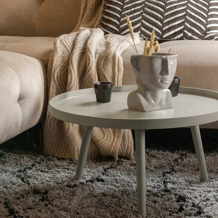 WOOOD Mesa Bijzettafel H 34 x Ø 60 cm - Antique Beige