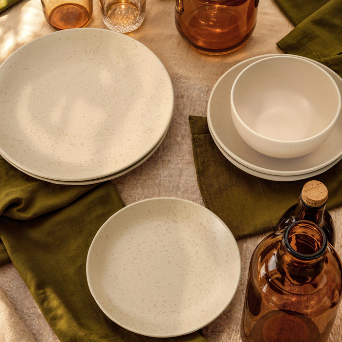 by fonQ  Pebbled Serviesset 24-delig - Earthy Beige