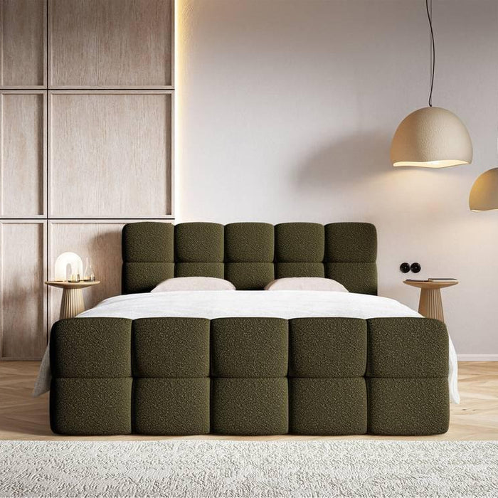 NADUVI Collection Chloe boxspring bouclé met opbergruimte 140 x 200cm