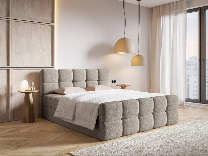 NADUVI Collection Chloe boxspring bouclé met opbergruimte 180 x 200cm