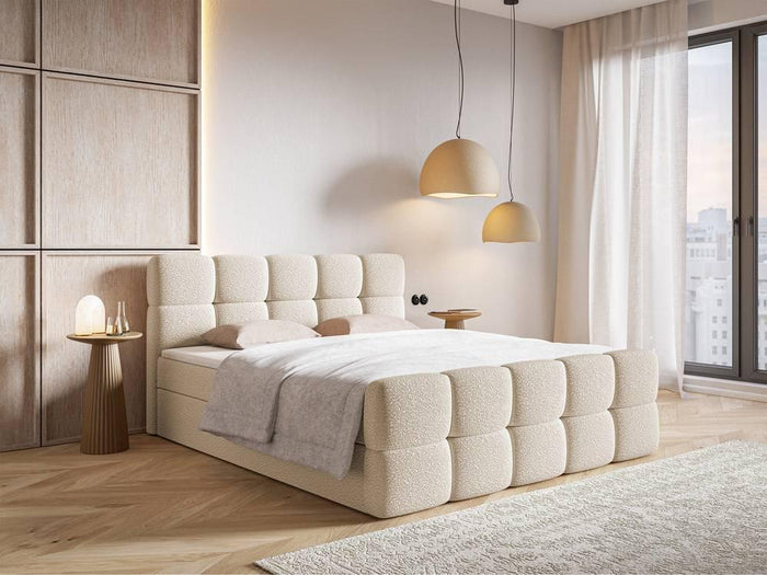 NADUVI Collection Chloe boxspring bouclé met opbergruimte 180 x 200cm