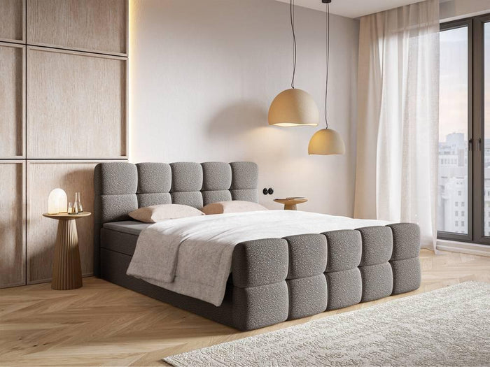 NADUVI Collection Chloe boxspring bouclé met opbergruimte 180 x 200cm