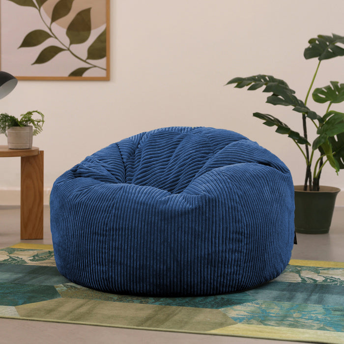 icon Kingston Zitzak - Ribfluweel - Denimblauw