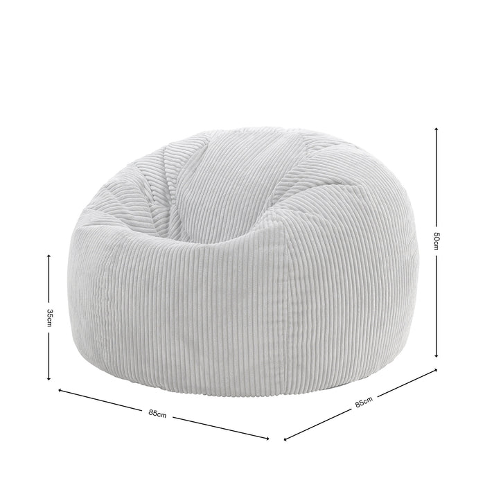 icon Kingston Zitzak - Ribfluweel - Denimblauw