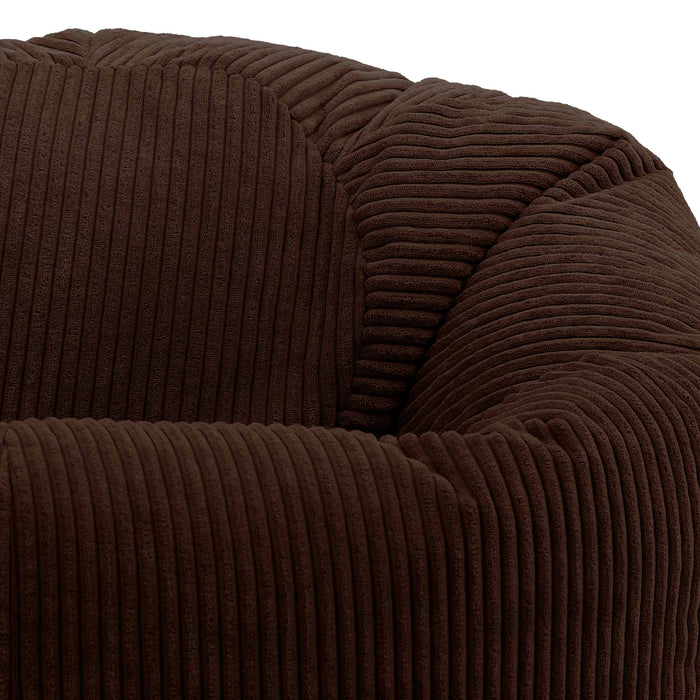 icon Kingston Zitzak - Ribfluweel - Chocolade