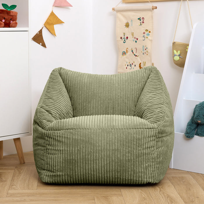 icon Natalia Kinderzitzak Fauteuil - Ribfluweel - Saliegroen