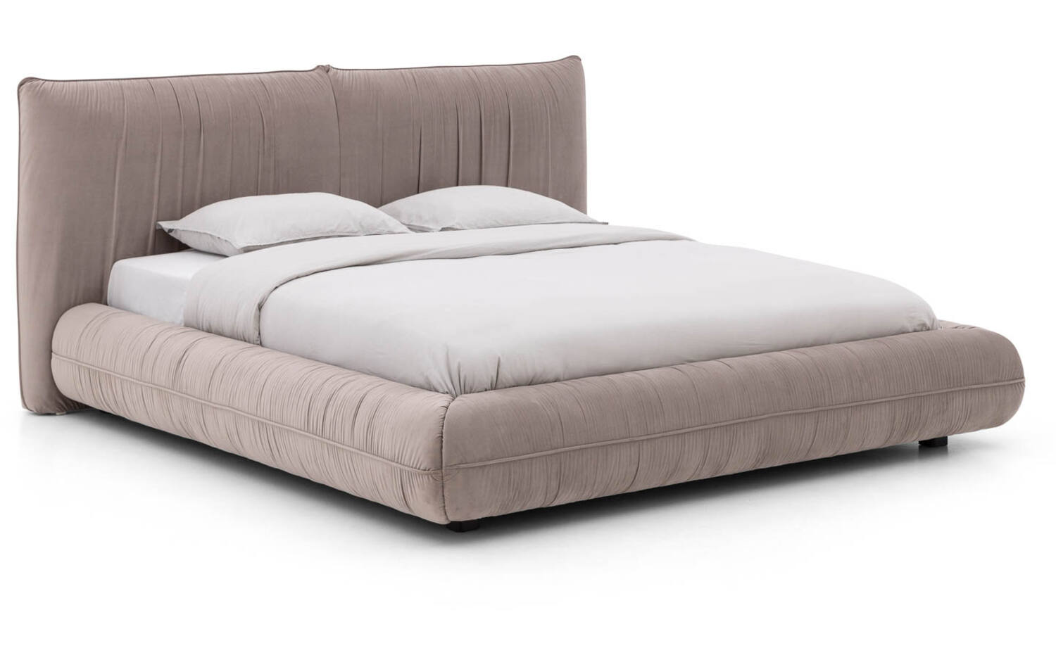 Goossens Gestoffeerd Bedframe Milano - 140 x 200 - Paris khaki -