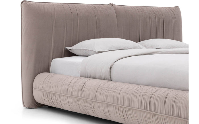 Goossens Gestoffeerd Bedframe Milano - 140 x 200 - Paris khaki -