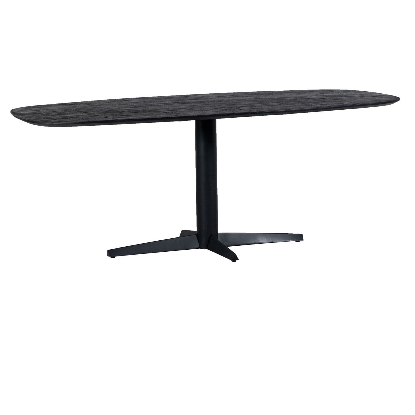 Giga Meubel - Eettafel Deens Ovaal - Zwart - 200cm - Eettafel Raoul