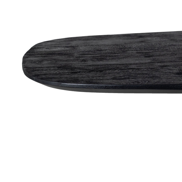 Giga Meubel - Eettafel Deens Ovaal - Zwart - 200cm - Eettafel Raoul