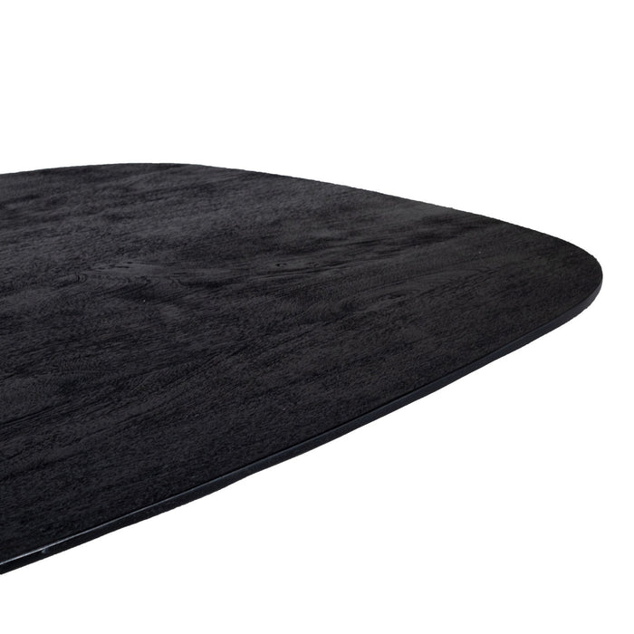 Giga Meubel - Eettafel Deens Ovaal - Zwart - 200cm - Eettafel Raoul