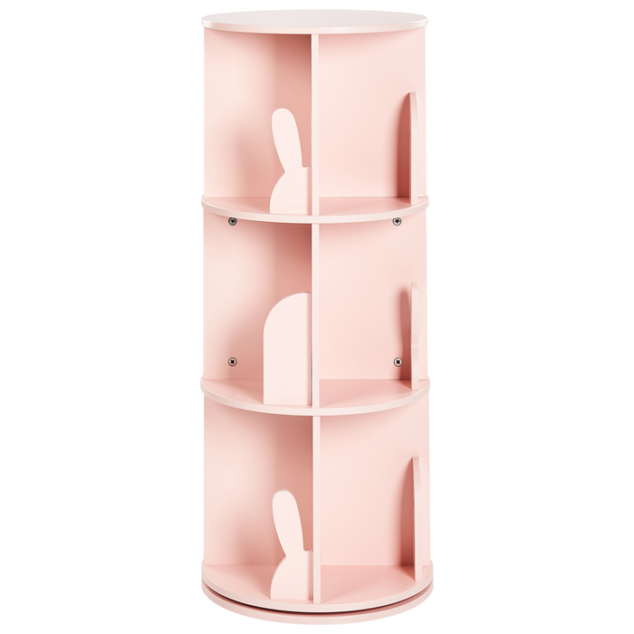 Beliani - CANEY - Boekenkast draaibaar - Pastelroze - MDF