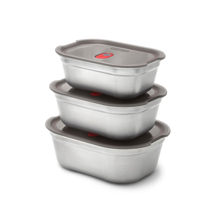 Black+Blum RVS Vershoudbakjes Set - Mix (S|M|L)