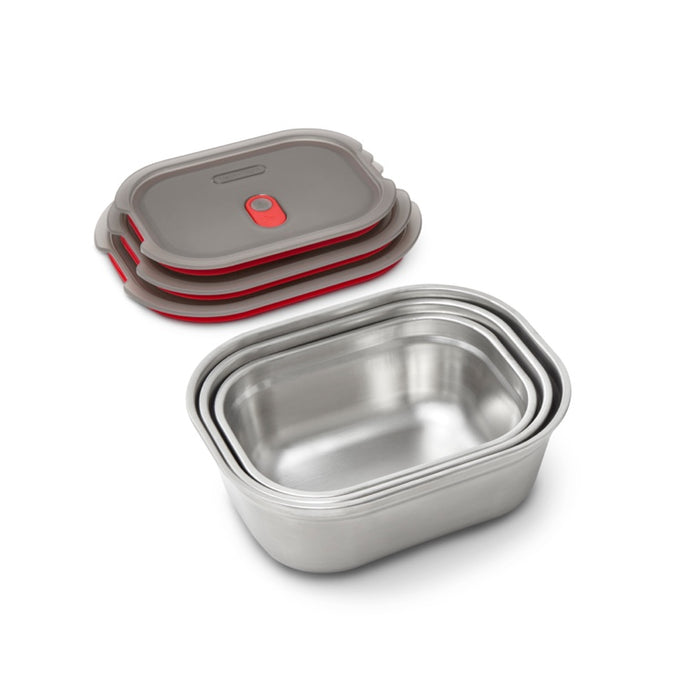 Black+Blum RVS Vershoudbakjes Set - Mix (S|M|L)